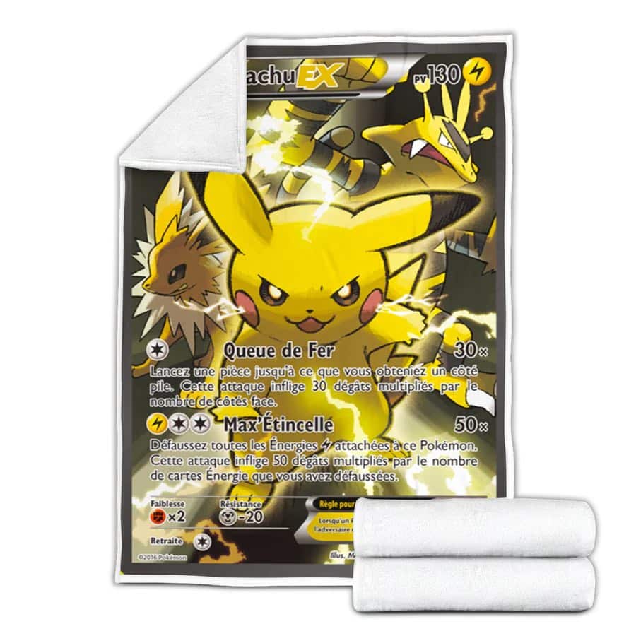 Plaid carte Pokémon Pikachu EX plaid carte pokemon pikachu